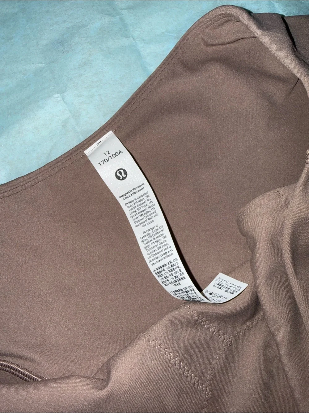 lululemon athletica Asymmetric One-Shoulder Crop Top — Brown